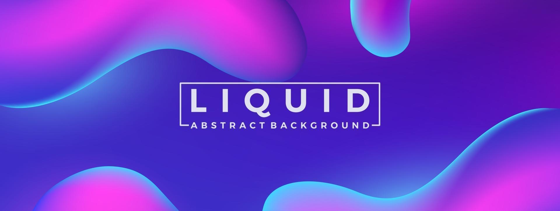 Liquid abstract fluid gradient shapes background design template vector