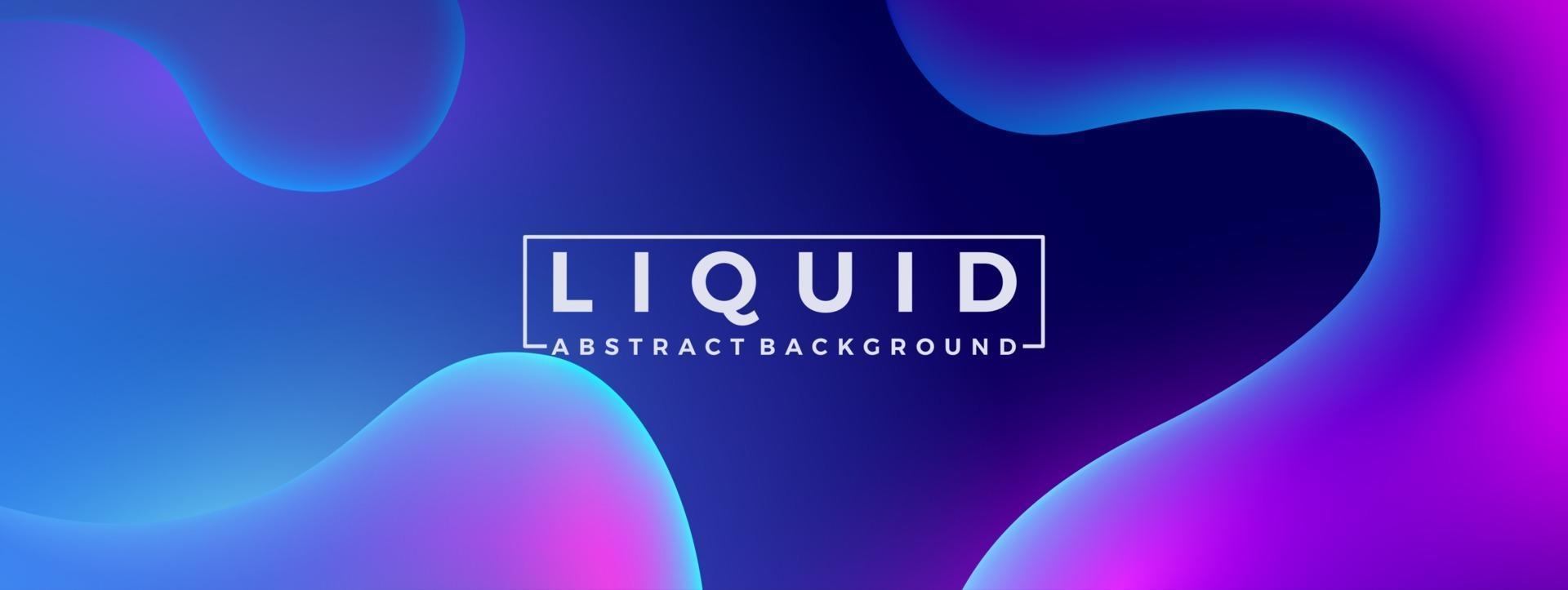 Liquid abstract fluid gradient shapes background design template vector