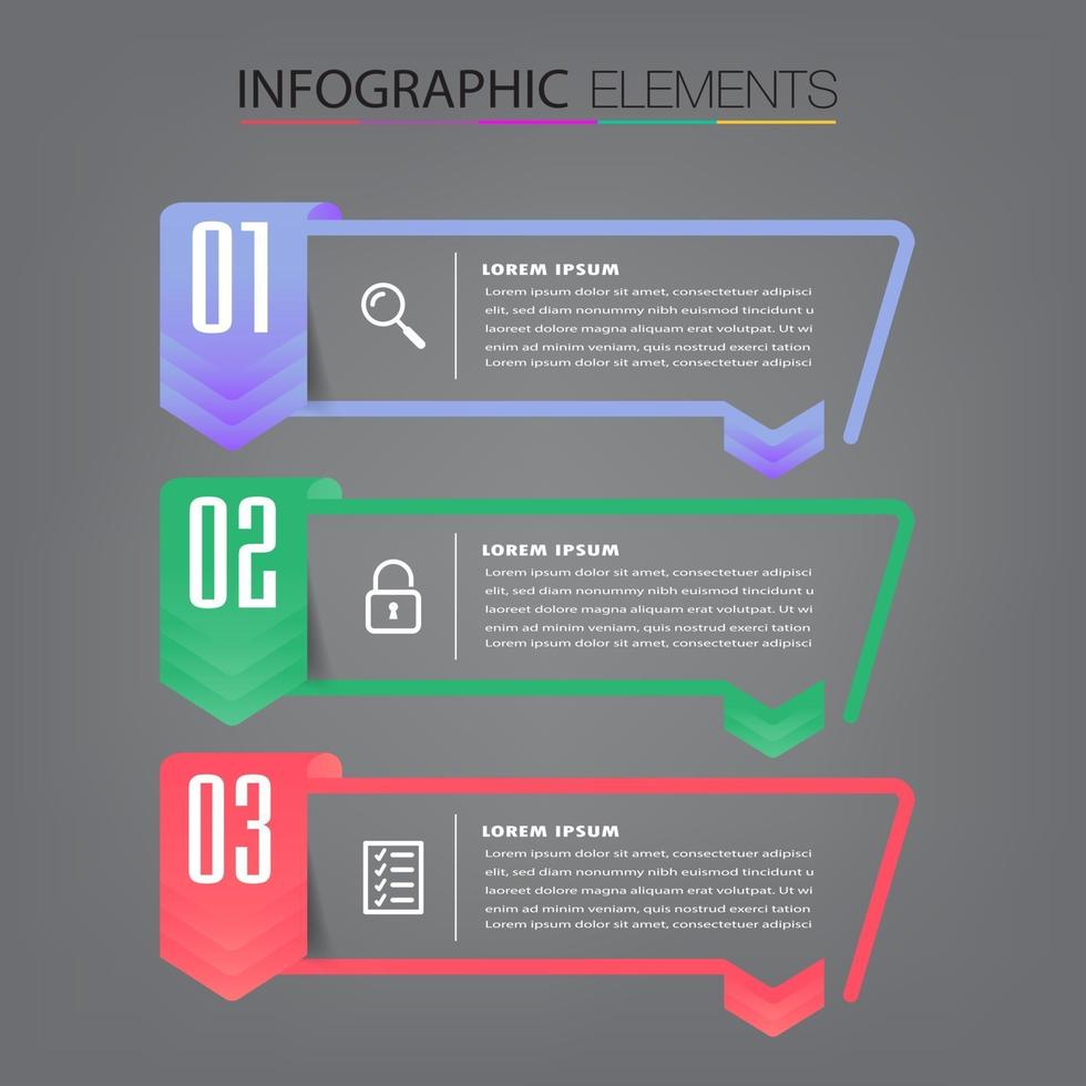 modern text box template, infographics banner vector