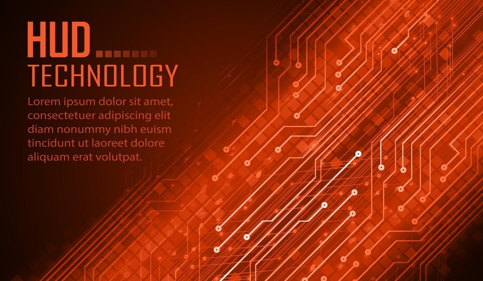 Fondo de concepto de tecnología futura de circuito cibernético de texto vector