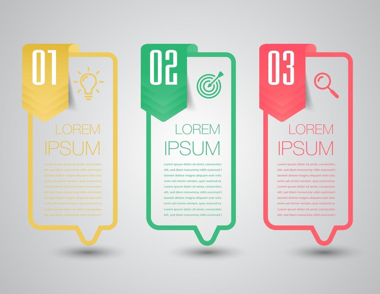 modern text box template, infographics banner vector