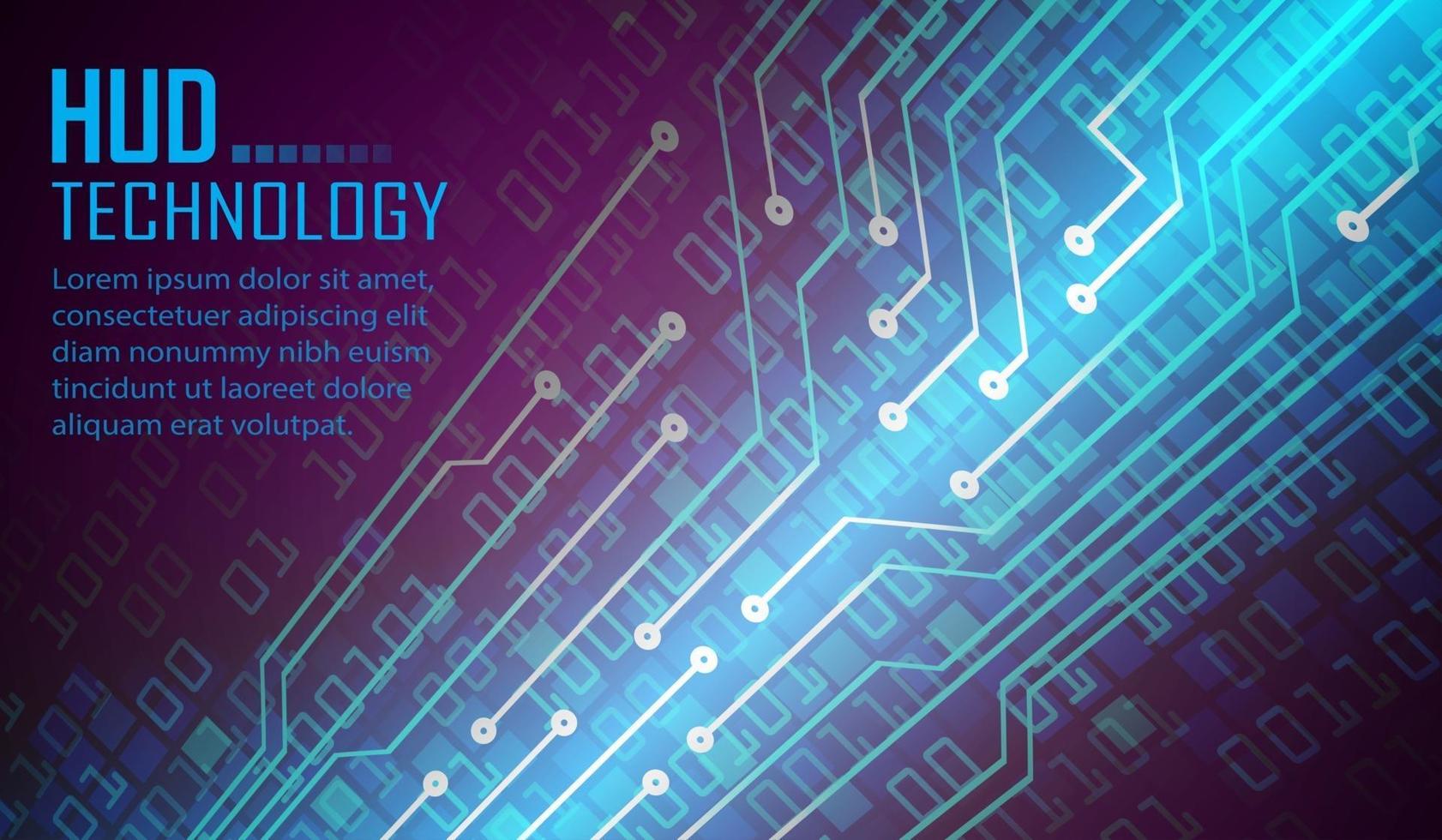 Fondo de concepto de tecnología futura de circuito cibernético de texto vector