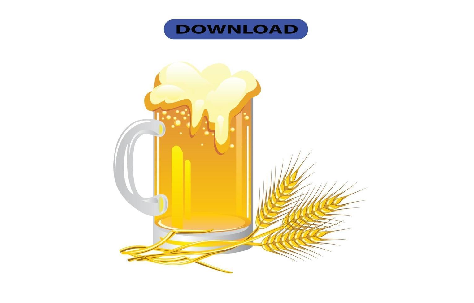 icono de cerveza o logotipo para sitios web de negocios y sitios web de gran tamaño vector