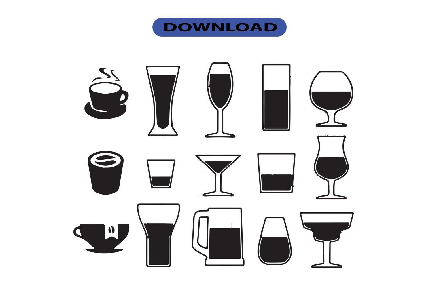 drink icon or logo for business and for high size websites vector