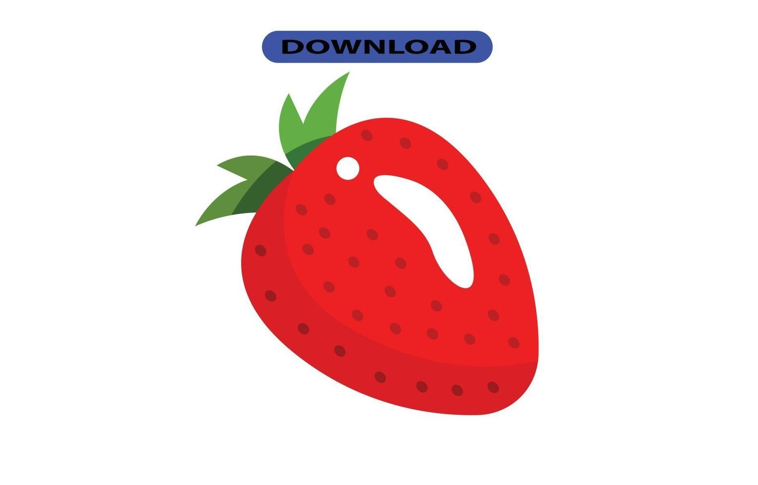 fresh and large strawberries with high resolution vector