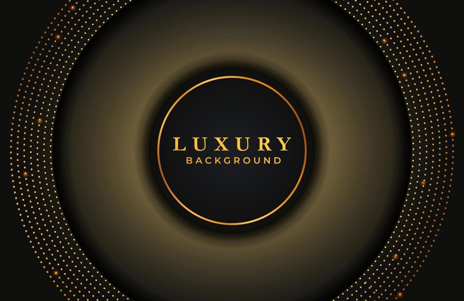 Luxury premium black gold background with abstract elements vector