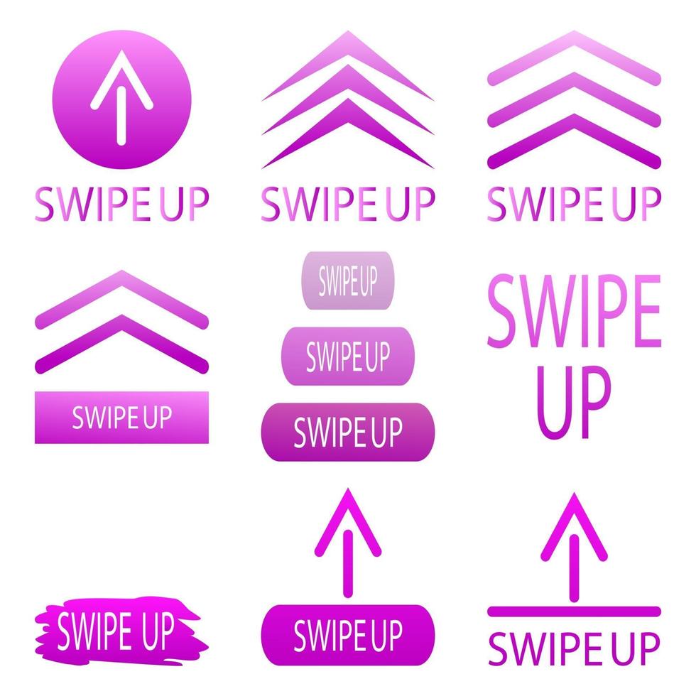 Swipe up icon. Scroll or swipe up vector