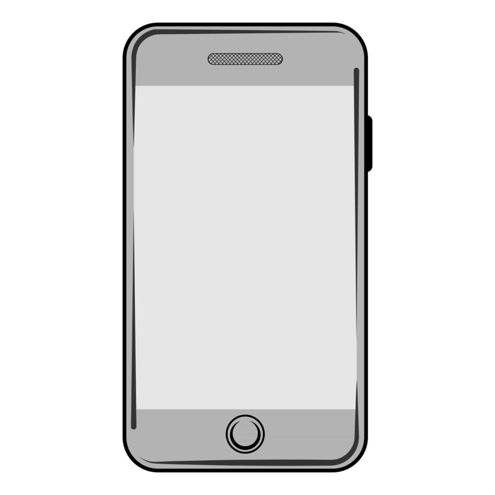 Flat mobile phone vector