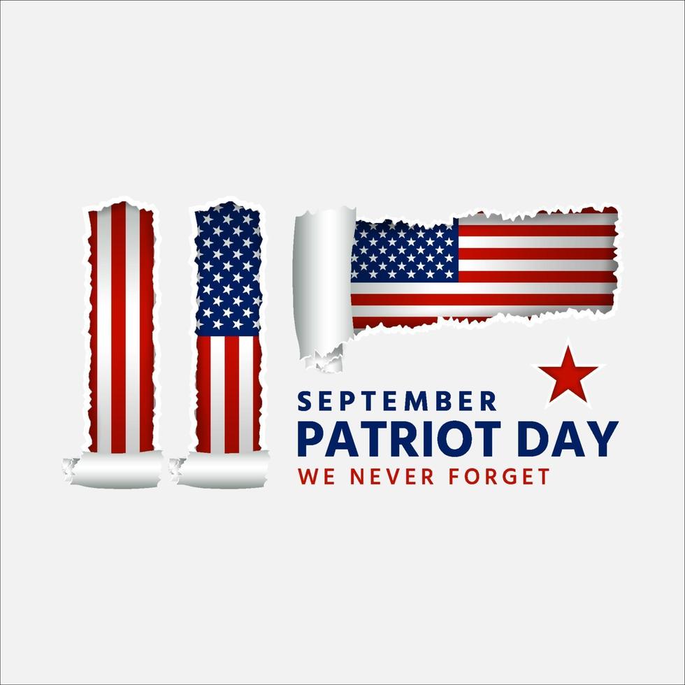 Happy injecting paper on patriots day vector