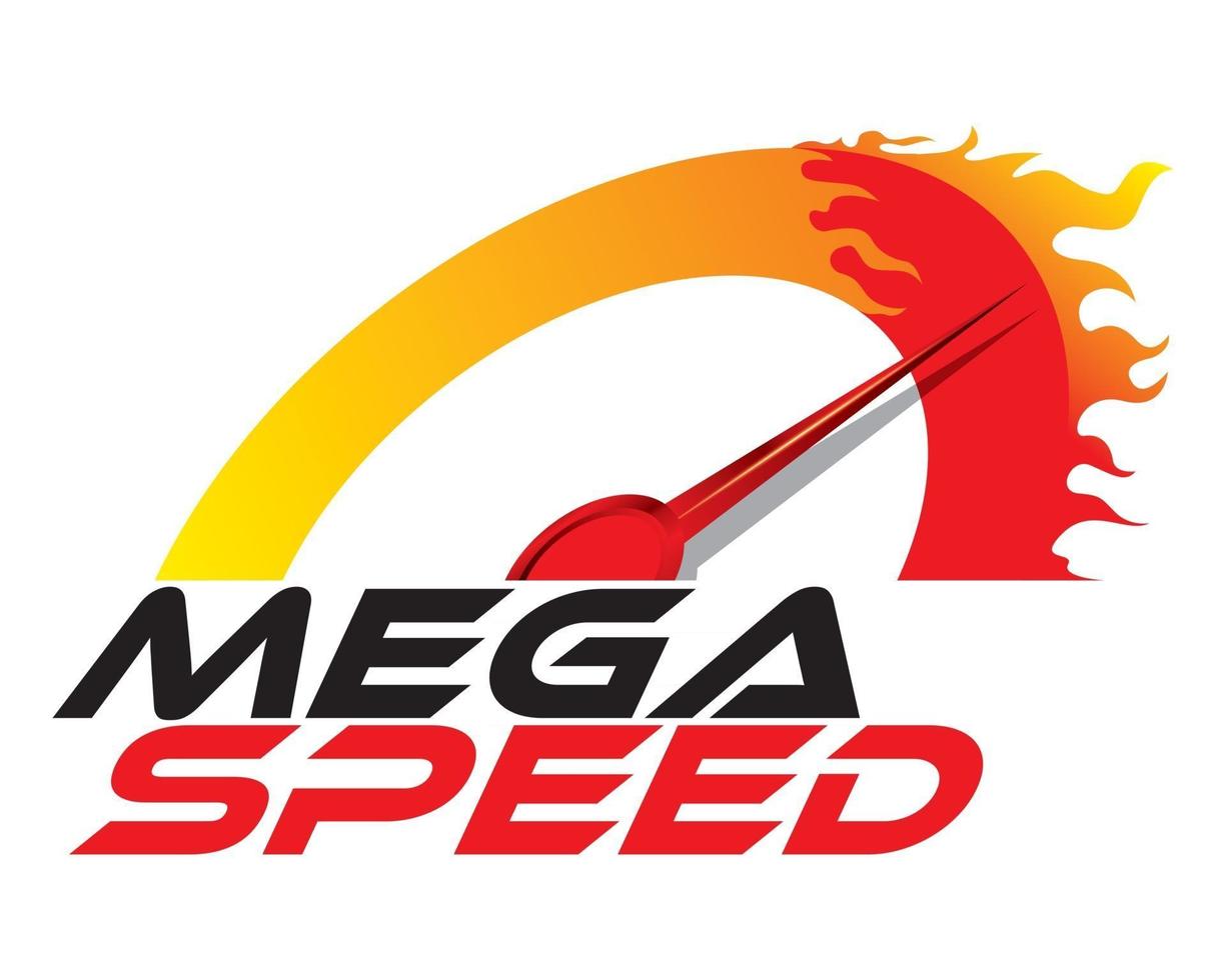 mega velocidad, vector de diseño de concepto.