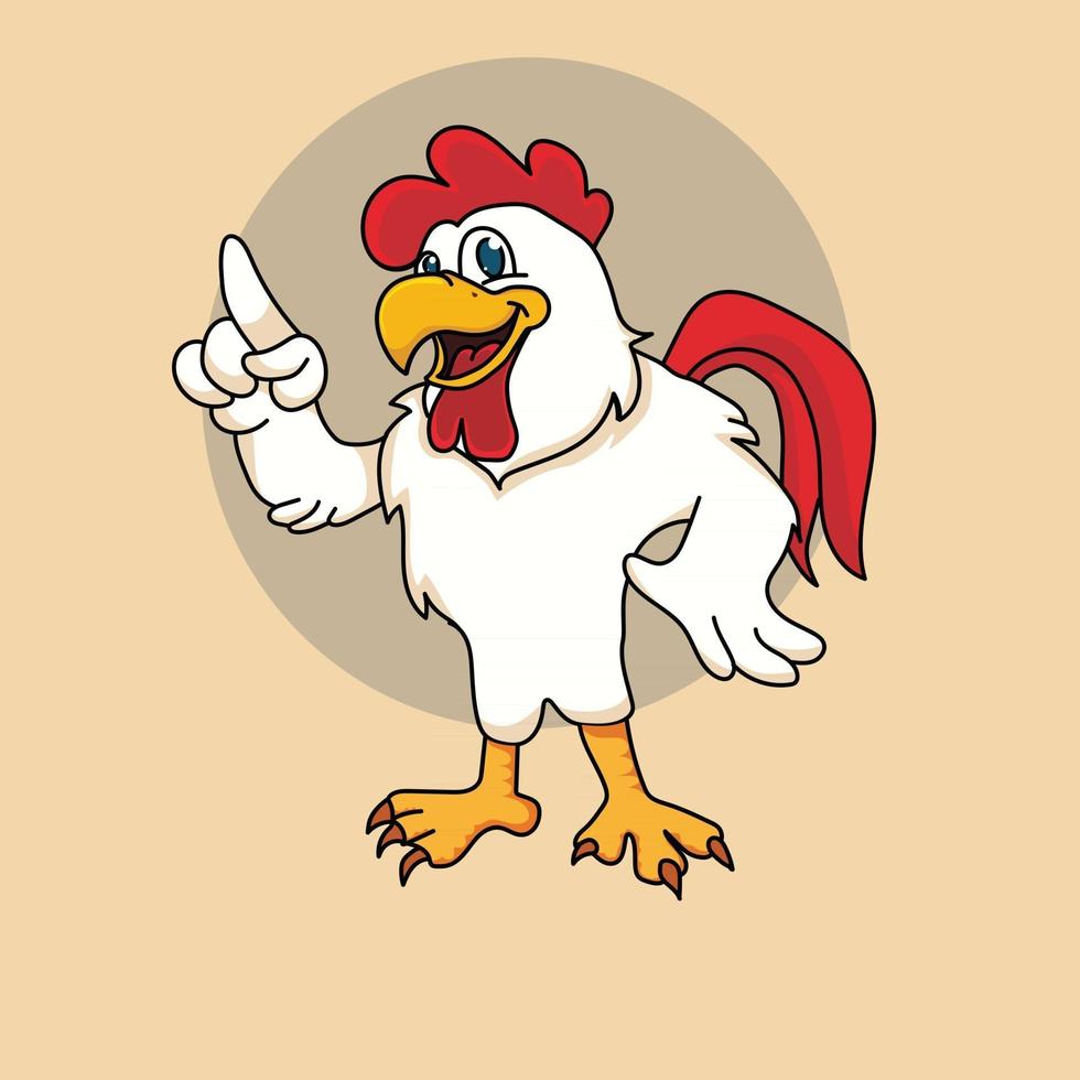 lindo gallo parlante vector