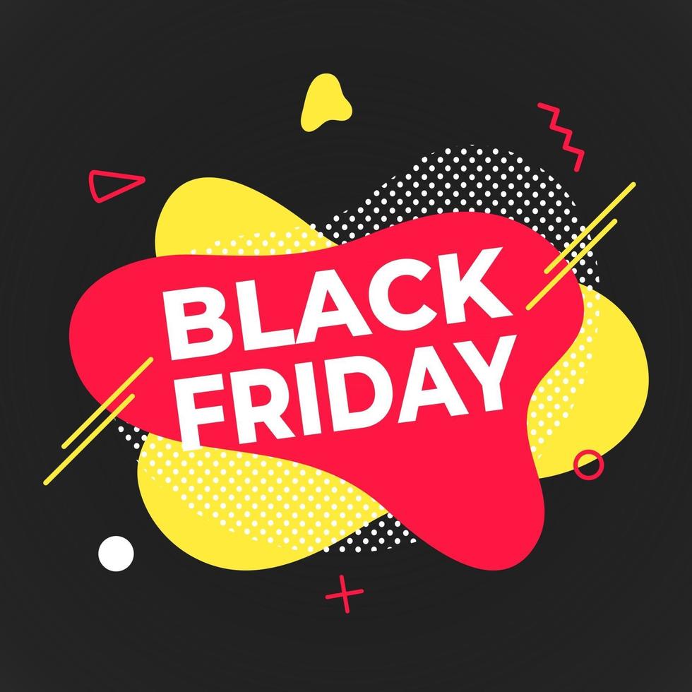 Black friday poster or banner design template vector illustration.