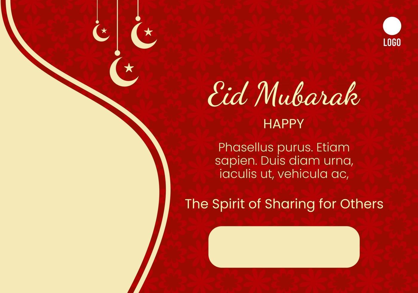 red background  for eid al adha celebration vector