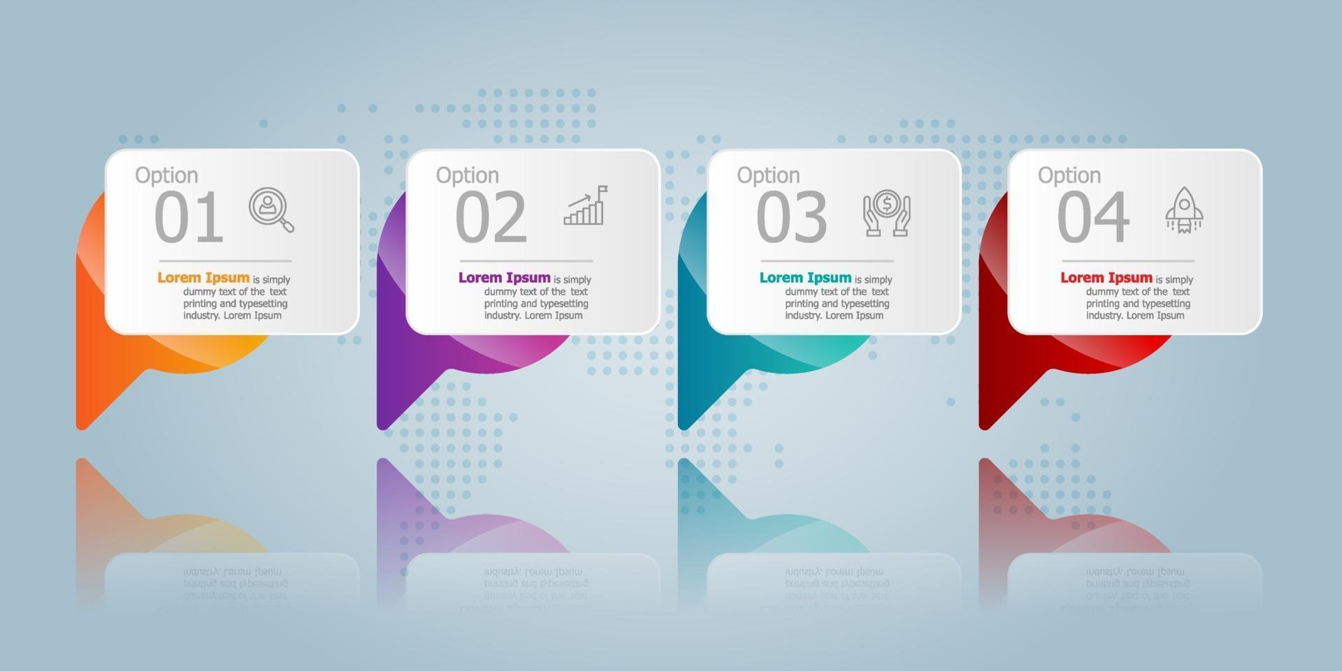 speech bubble horizontal infographic presentation element template vector