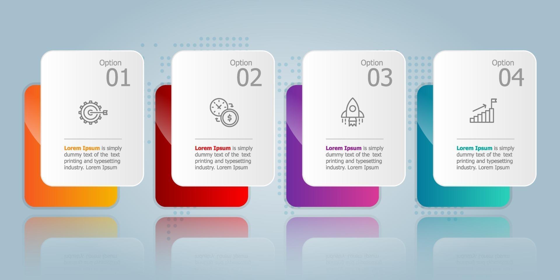 horizontal infographic presentation element template vector