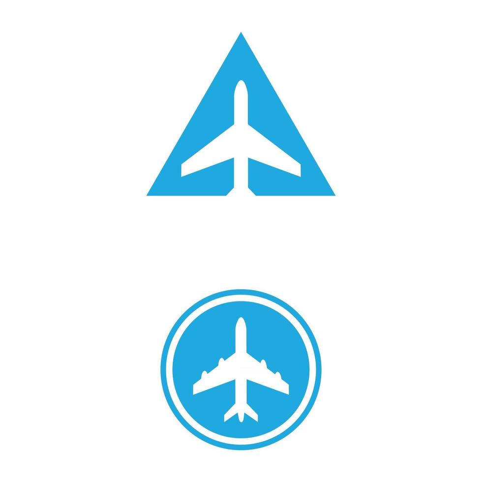 Plantilla de logotipo de diseño de ilustración de vector de icono de avión