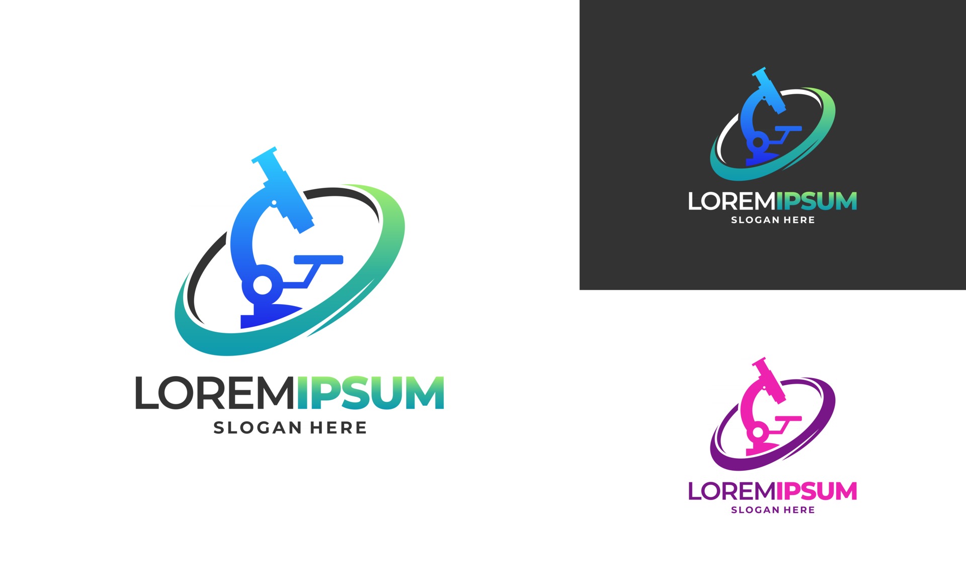 Microscope Lab Logo Template Design, Science logo icon template 3015821