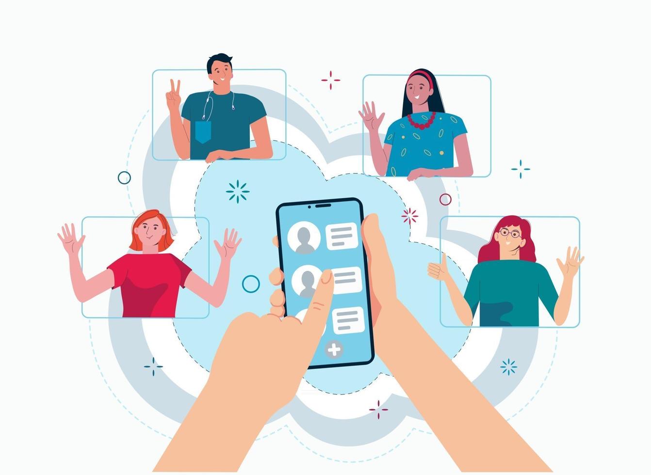 Refer a friend concept for landing page, web, template, mobile app, ui vector