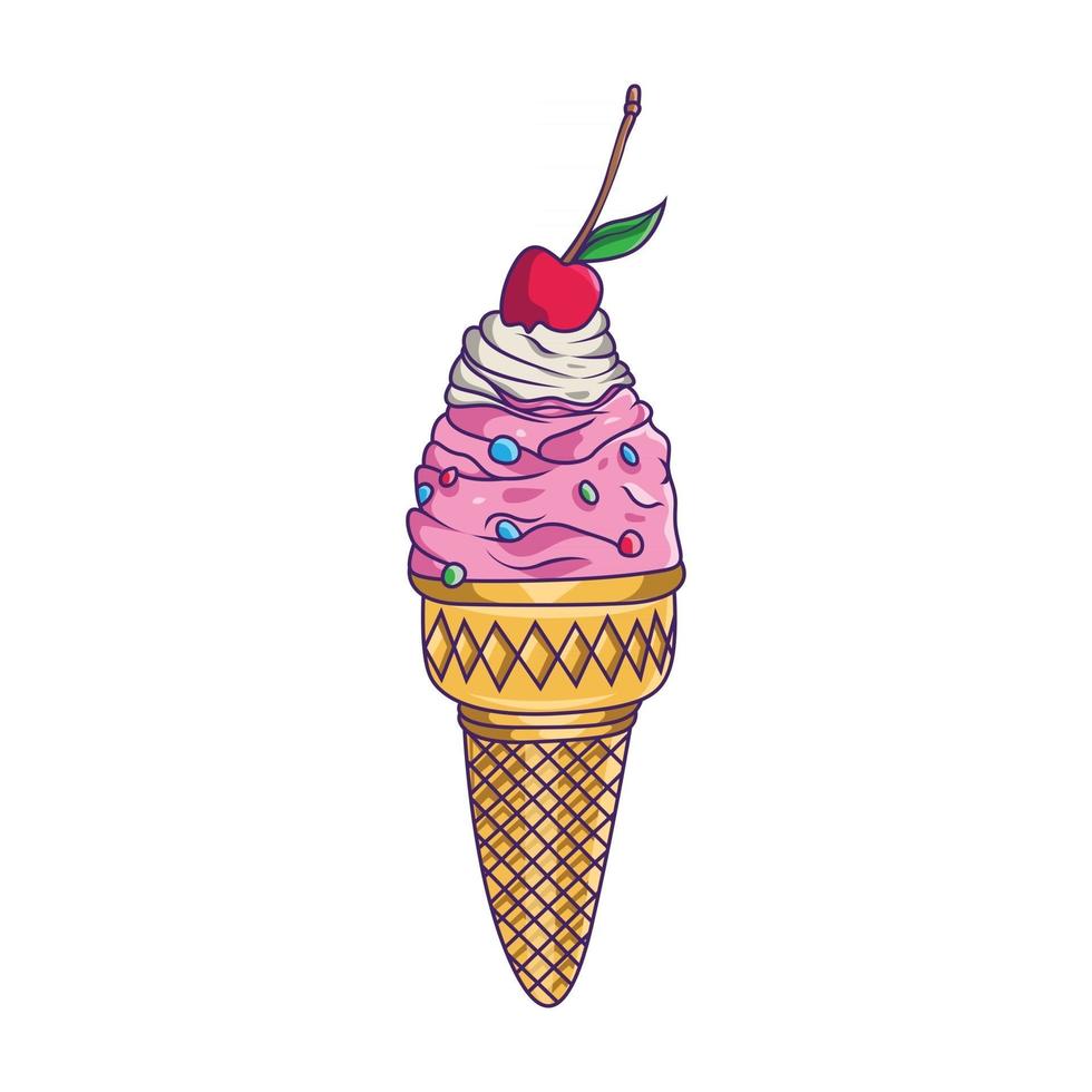 ilustración vectorial de helado vector