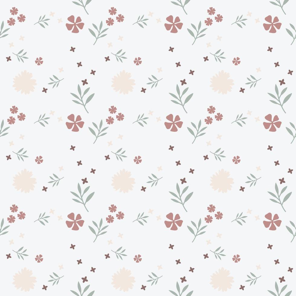 colorful seamless floral pattern with flowers vector