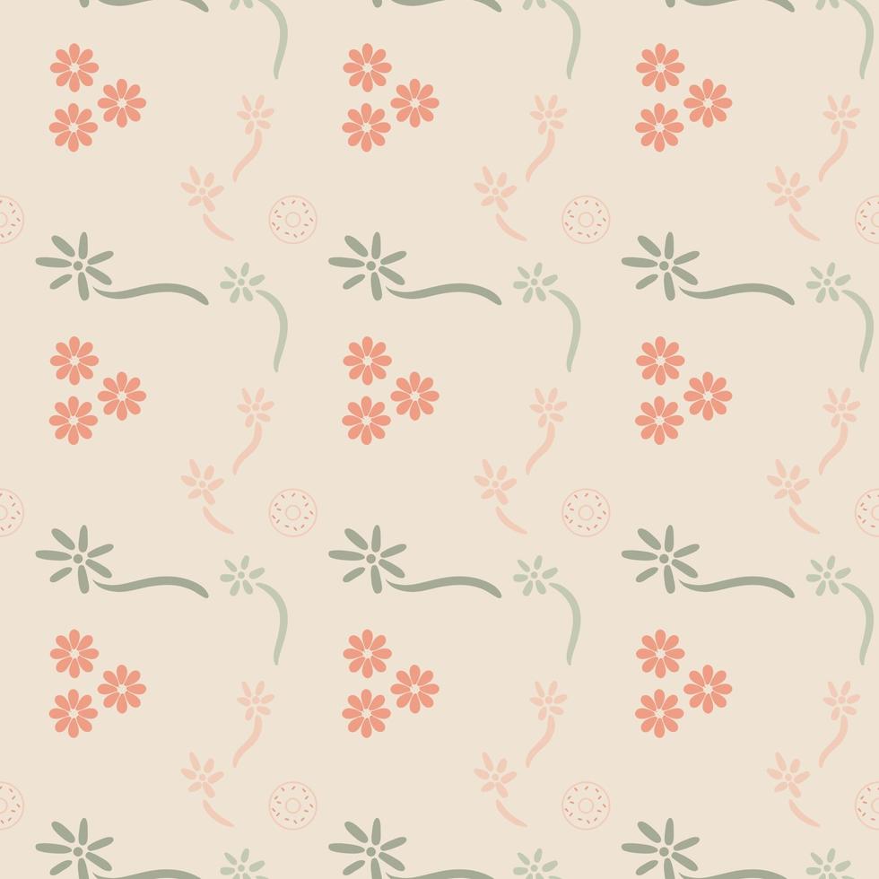 seamless pattern with flowers vector