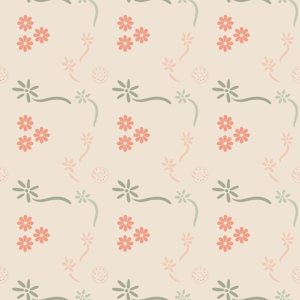 seamless pattern with flowers vector