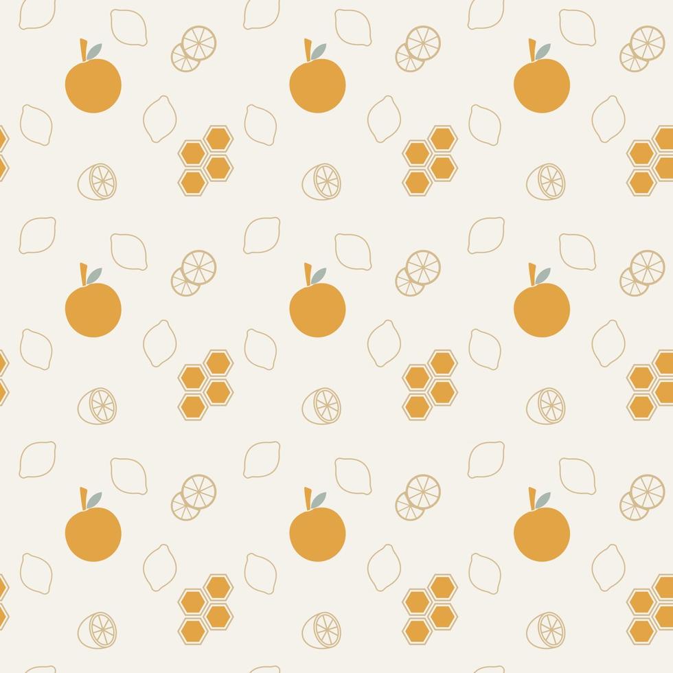 seamless background with oranges vector