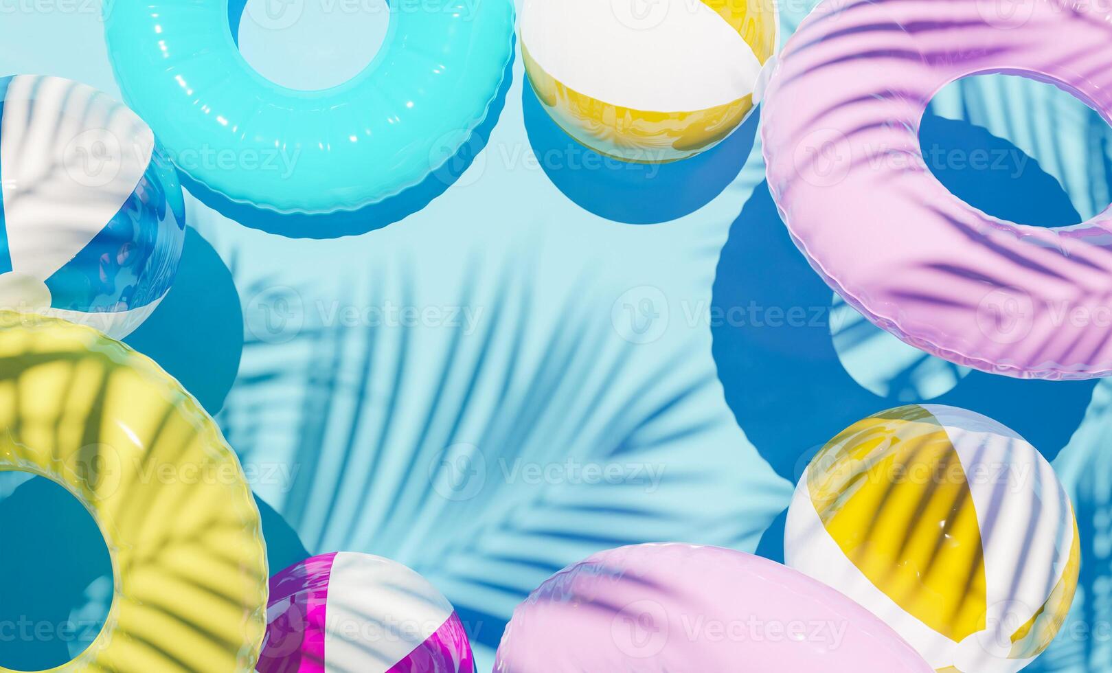 summer background with floats photo