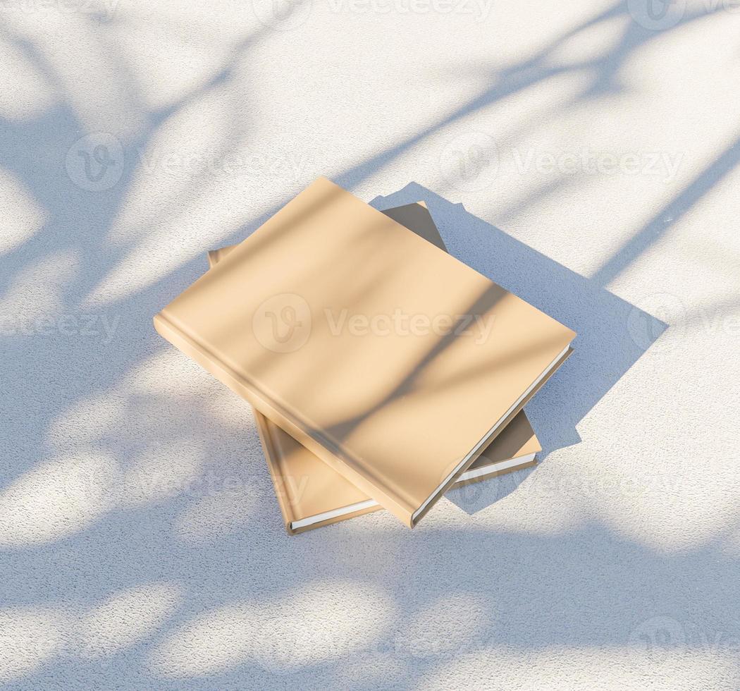 mockup of books with shadows photo