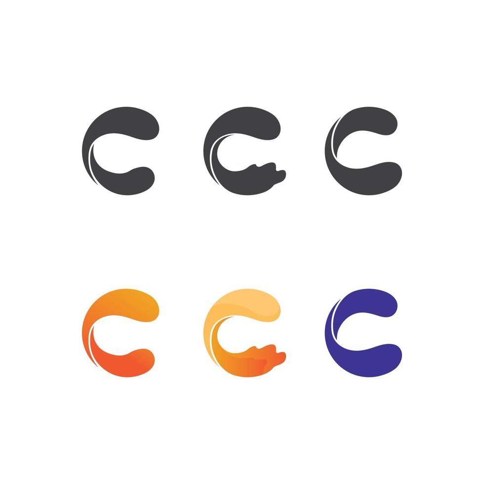 C logo and Vitamin and font C letter Identity and design business vector