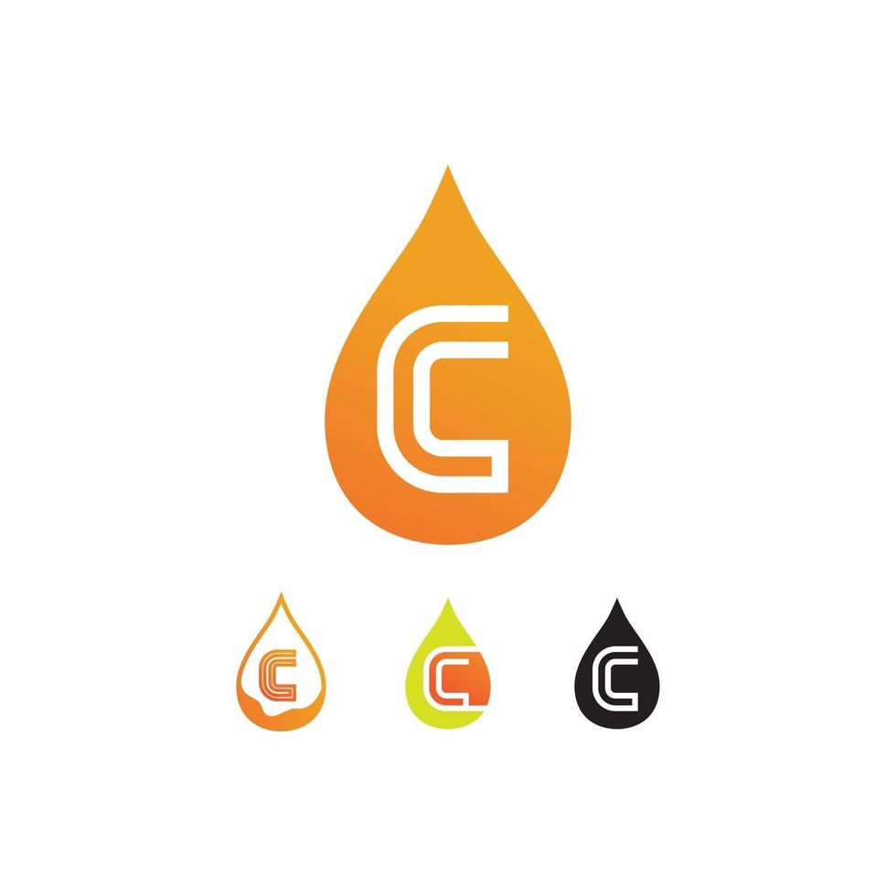 C logo and Vitamin and font C letter Identity and design business vector