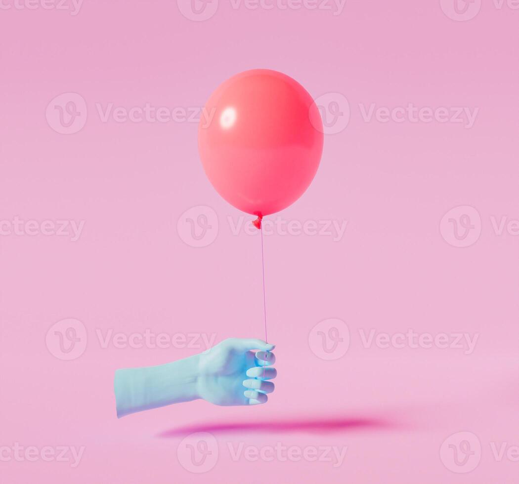 minimal hand with balloon photo