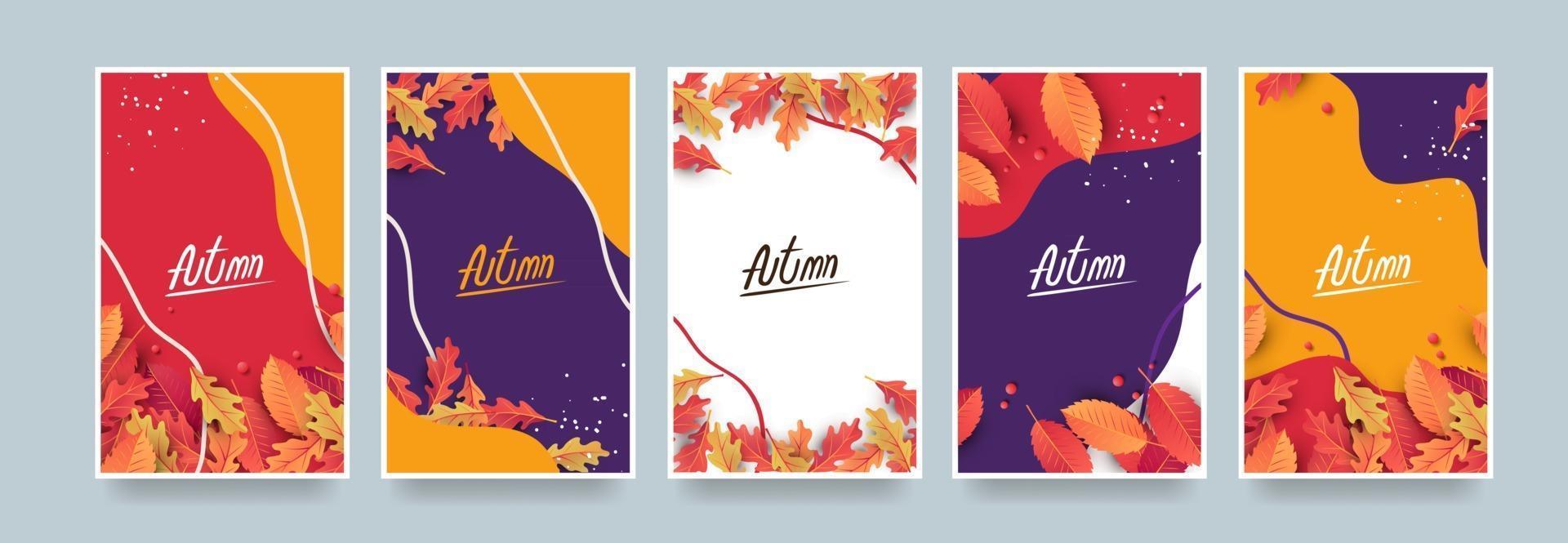 fondo de banner de cupón de regalo de otoño vector