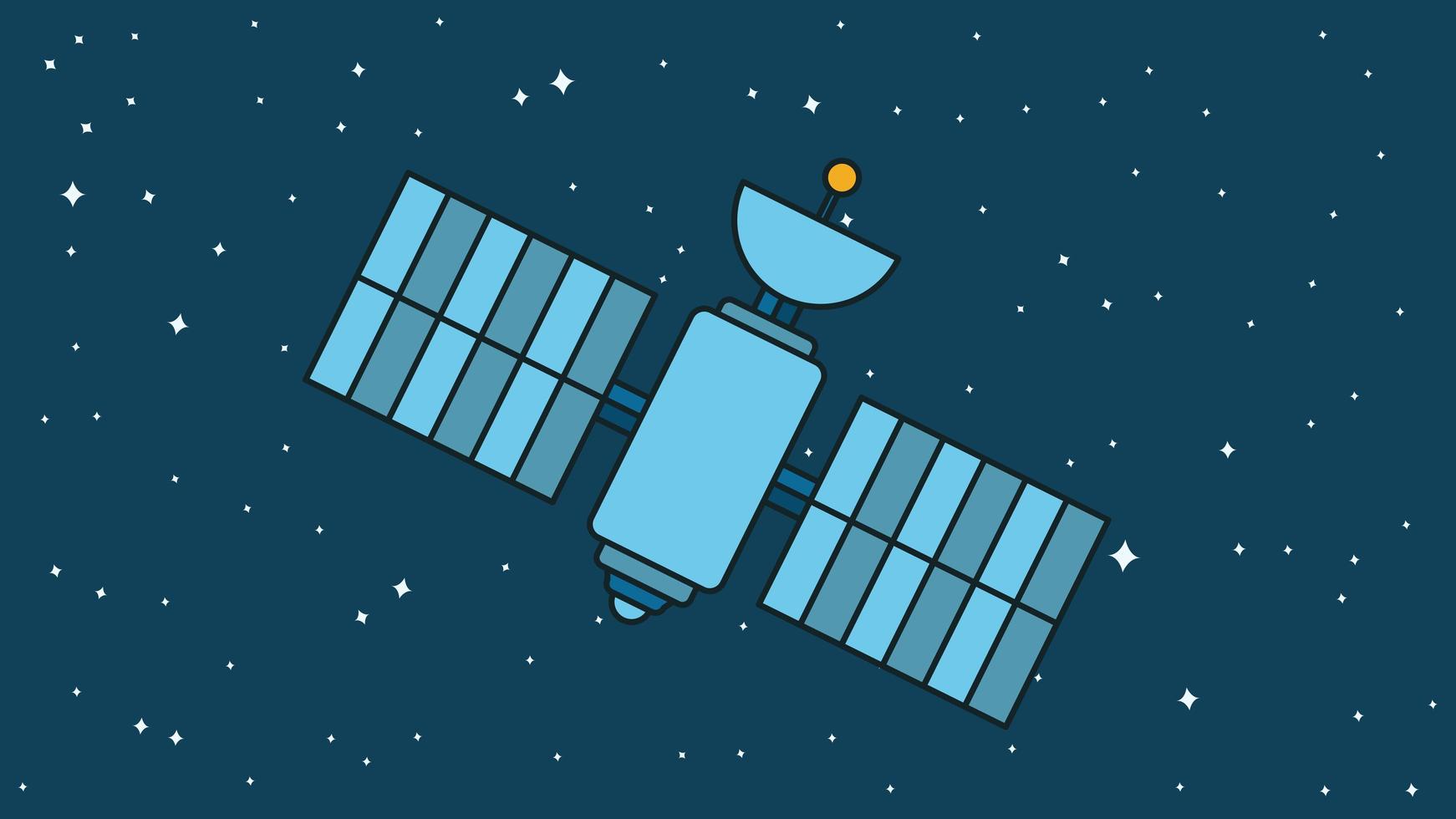 satélite cosmos moderno vector