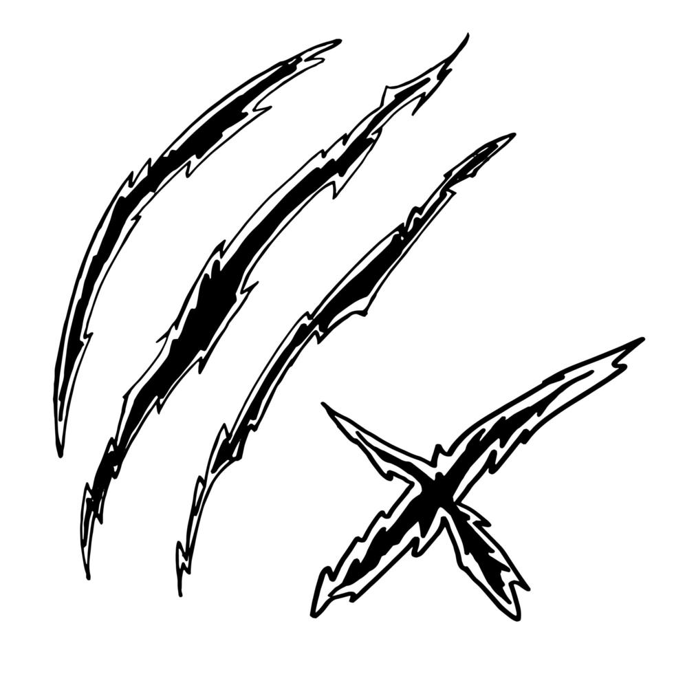 Dragon or monster claws vector