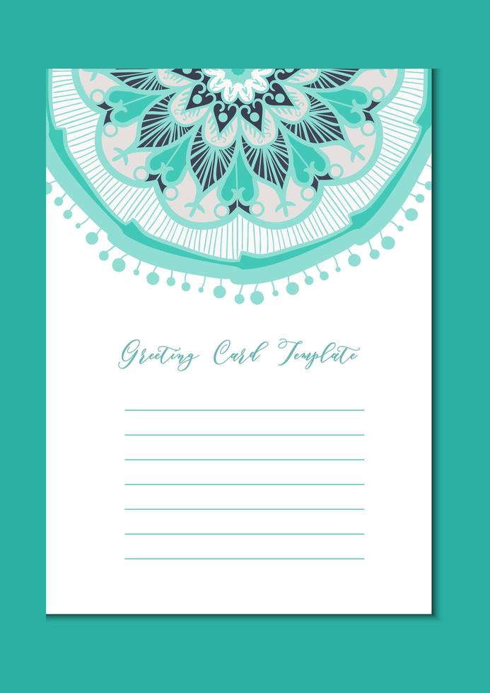 Mandala vintage card vector