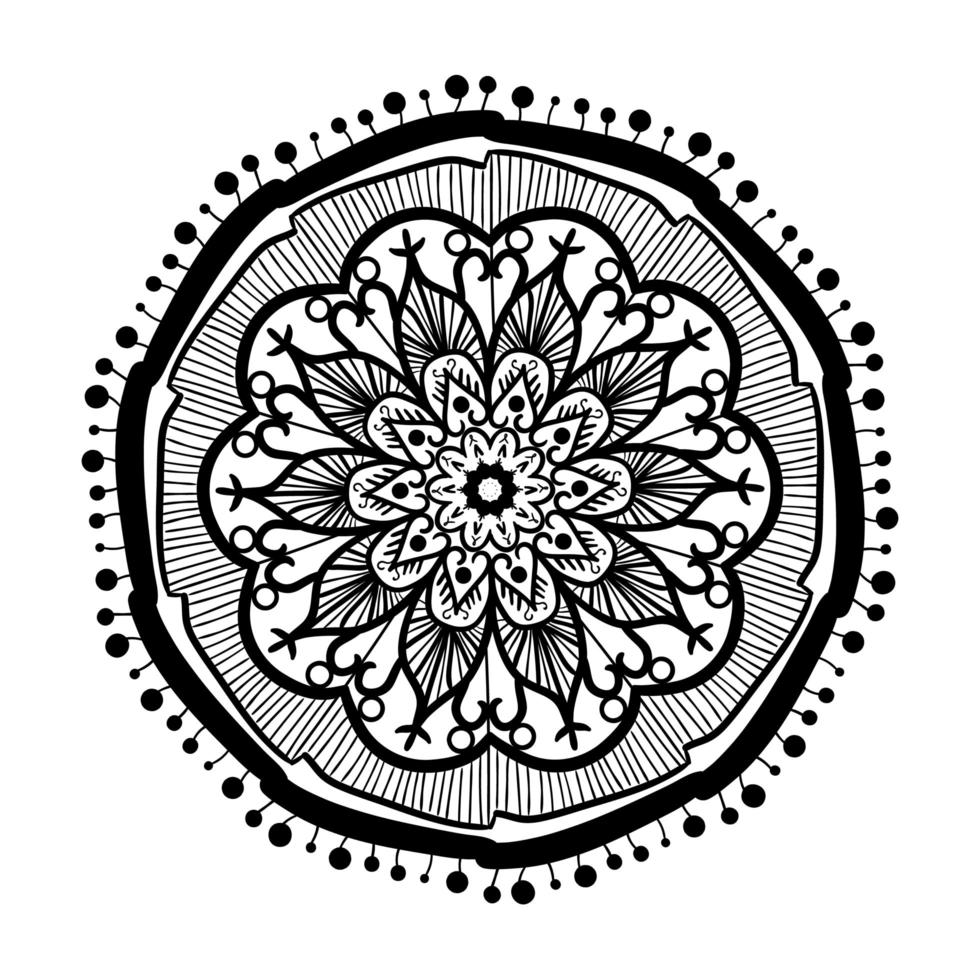 Mandala Line Template vector