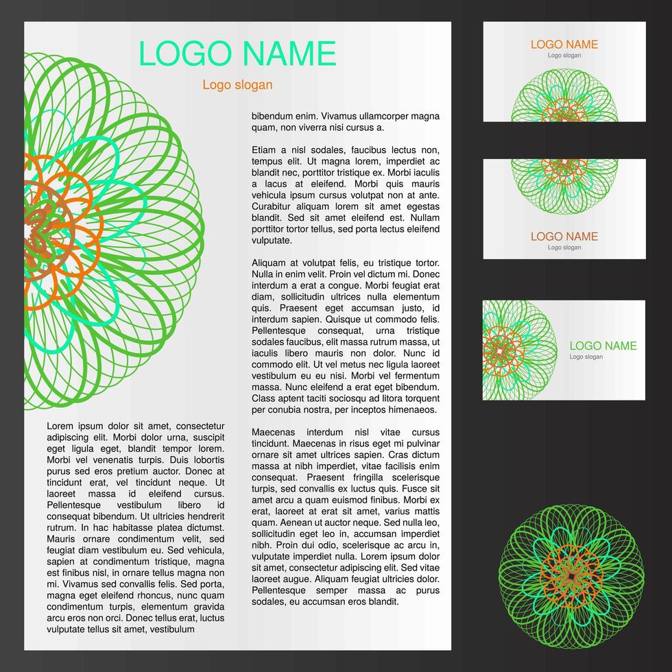 Logo template for flyer and business card vector