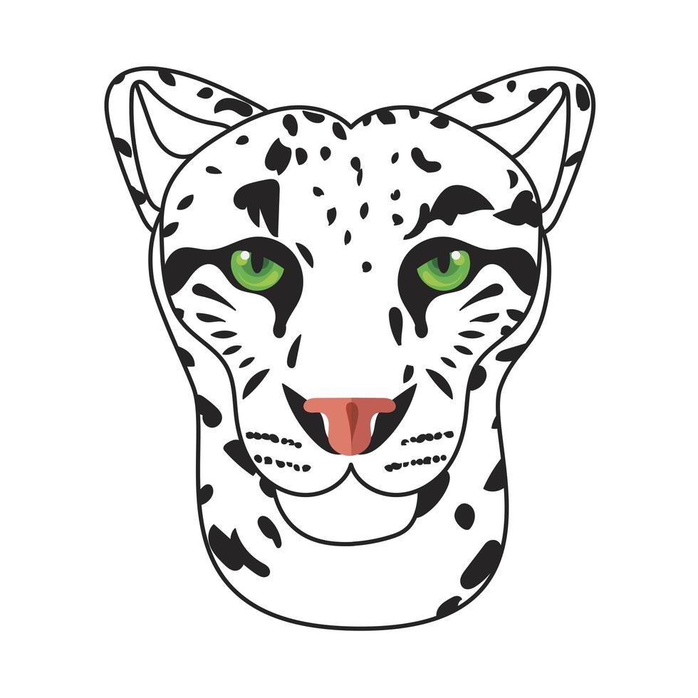 gato salvaje, irbis, leopardo, barras de nieve vector