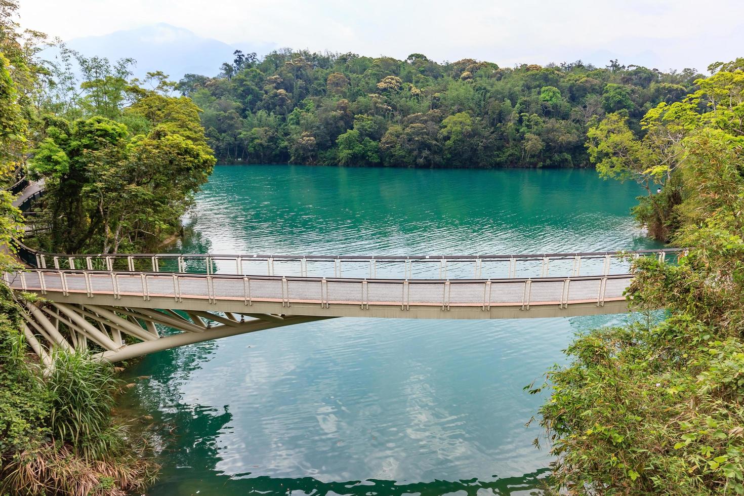 famous bike lane at Sun Moon Lake, Taiwan photo