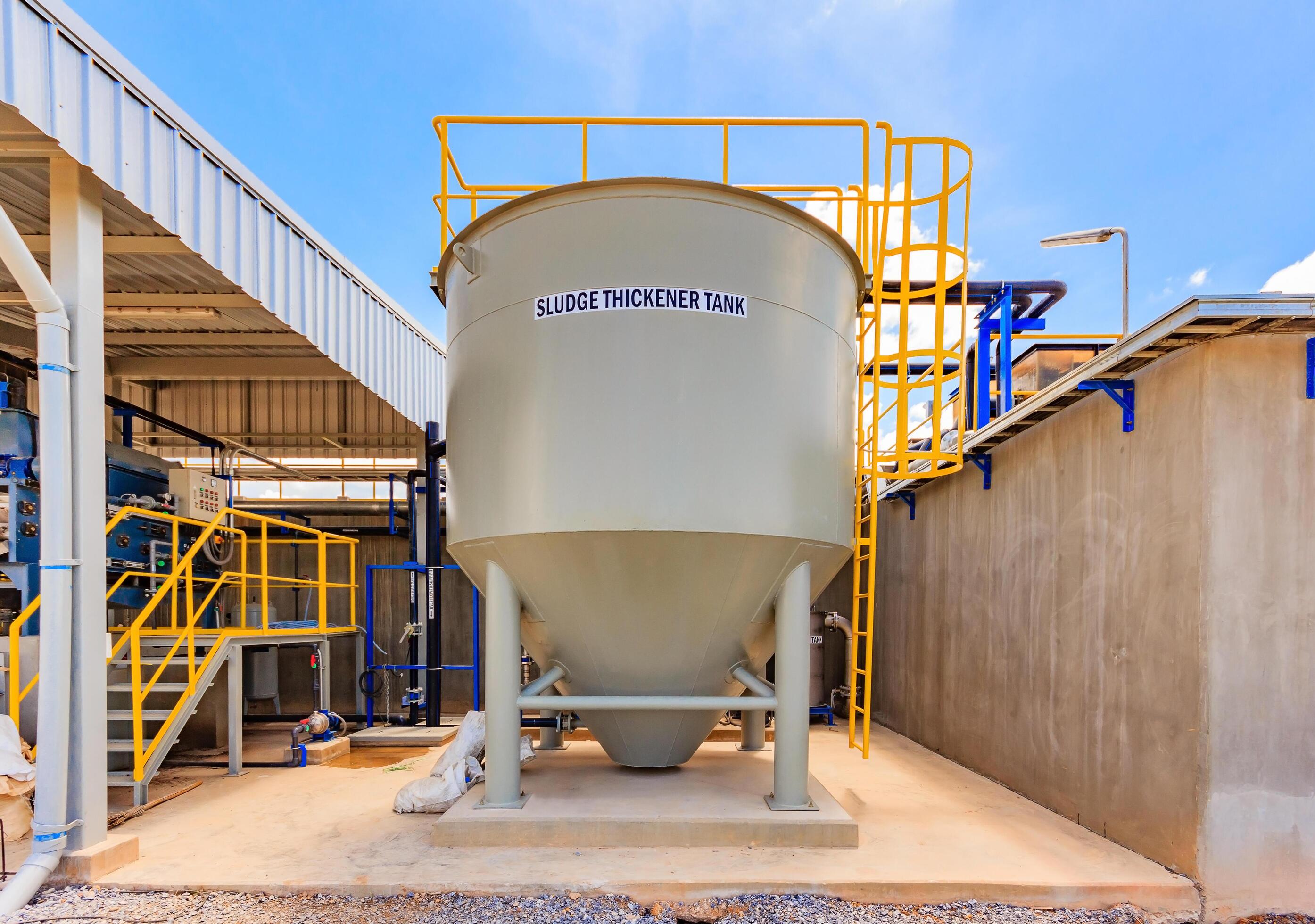 Sludge thickener tank in Water Treatment plant 3016740 Stock Photo at