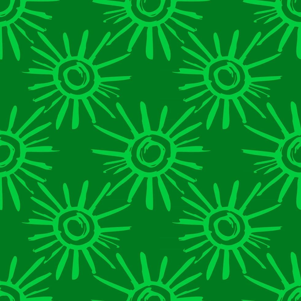 sun seamless pattern colored vector