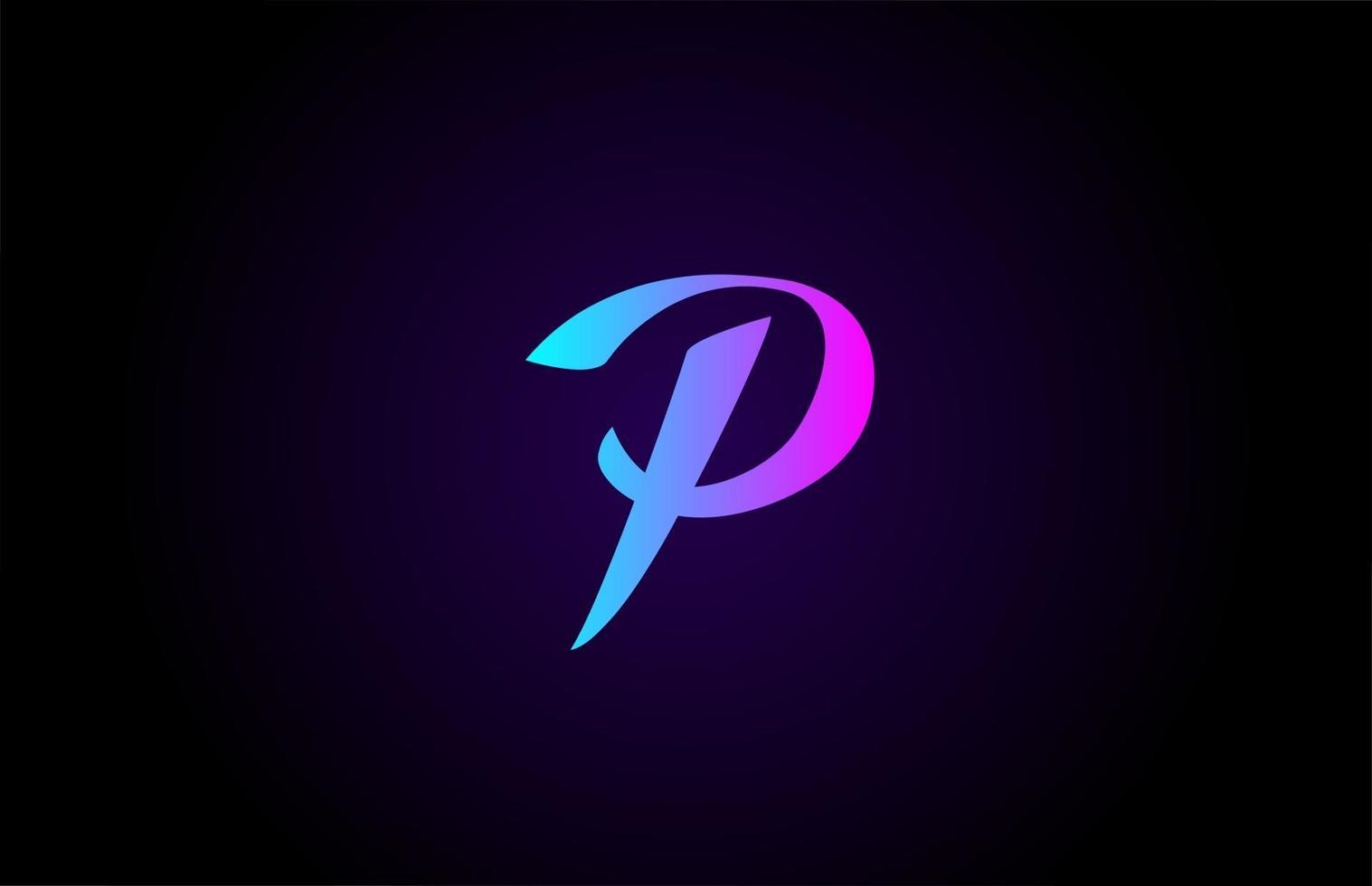 blue pink alphabet letter logo for branding and business 3016882 Vector