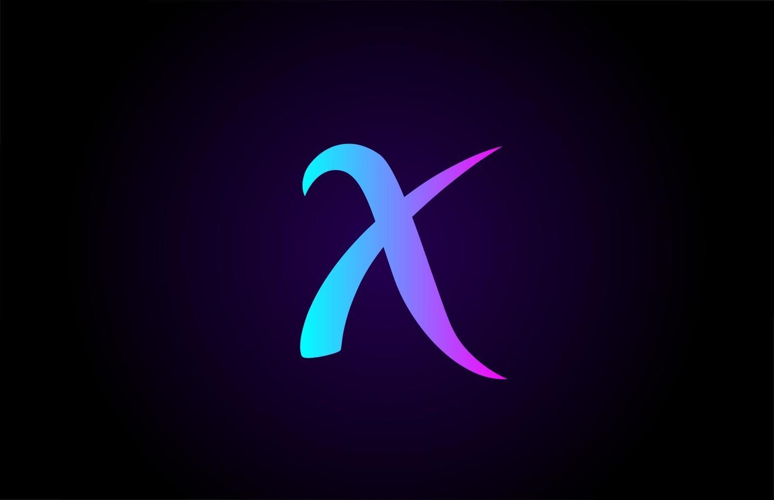blue pink alphabet letter logo for branding and business vector