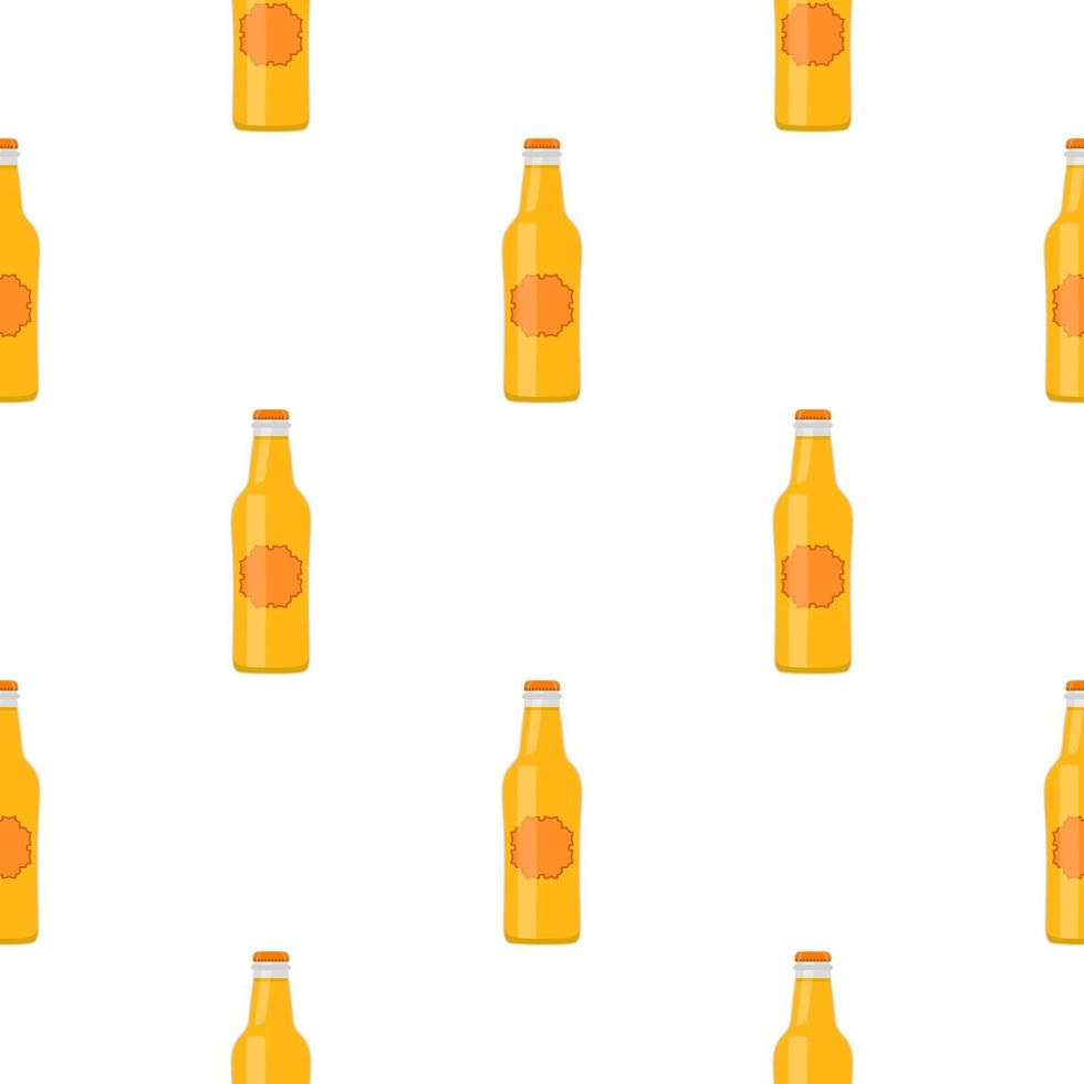 Illustration on theme seamless beer glass bottles with lid for brewery vector