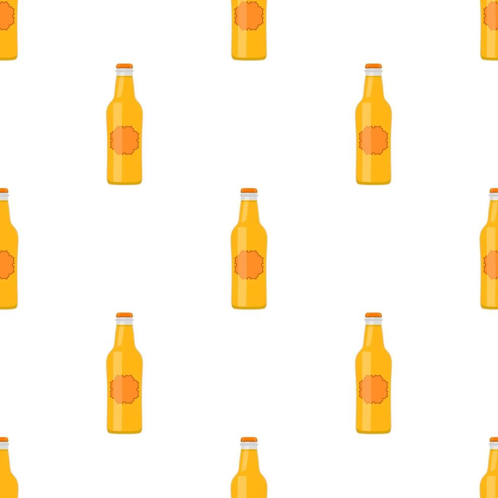 Illustration on theme seamless beer glass bottles with lid for brewery vector