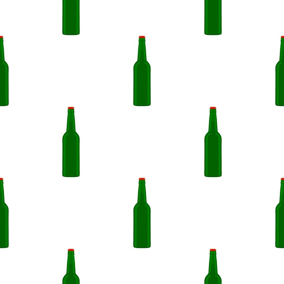 Illustration on theme seamless beer glass bottles with lid for brewery vector