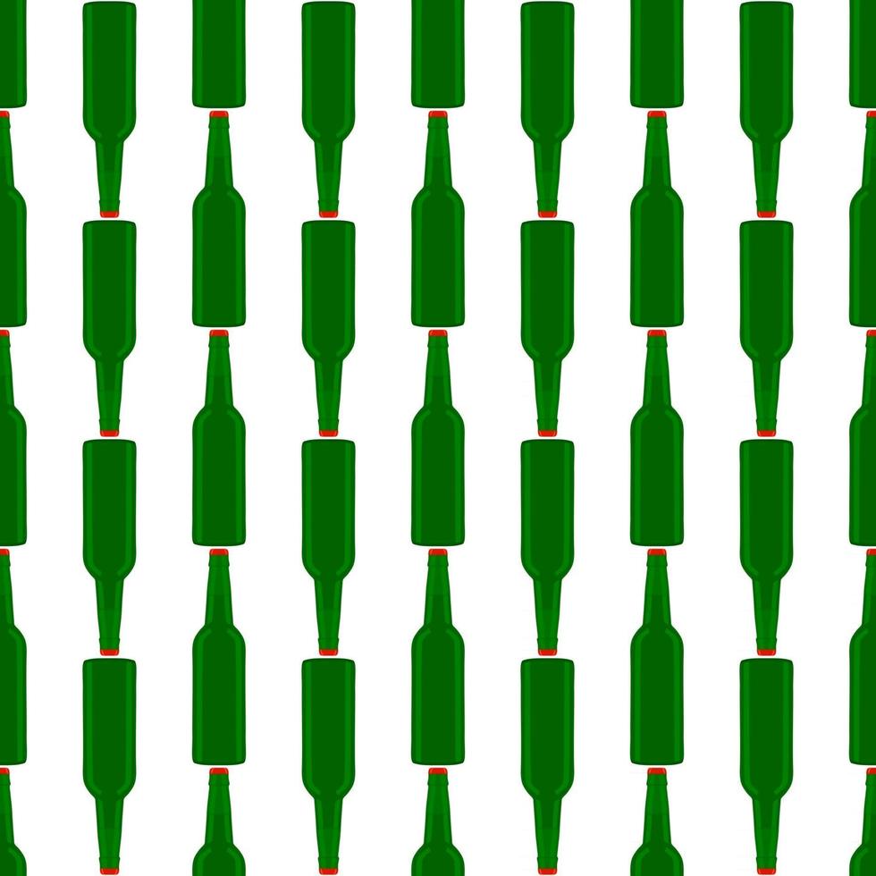 Illustration on theme seamless beer glass bottles with lid for brewery vector