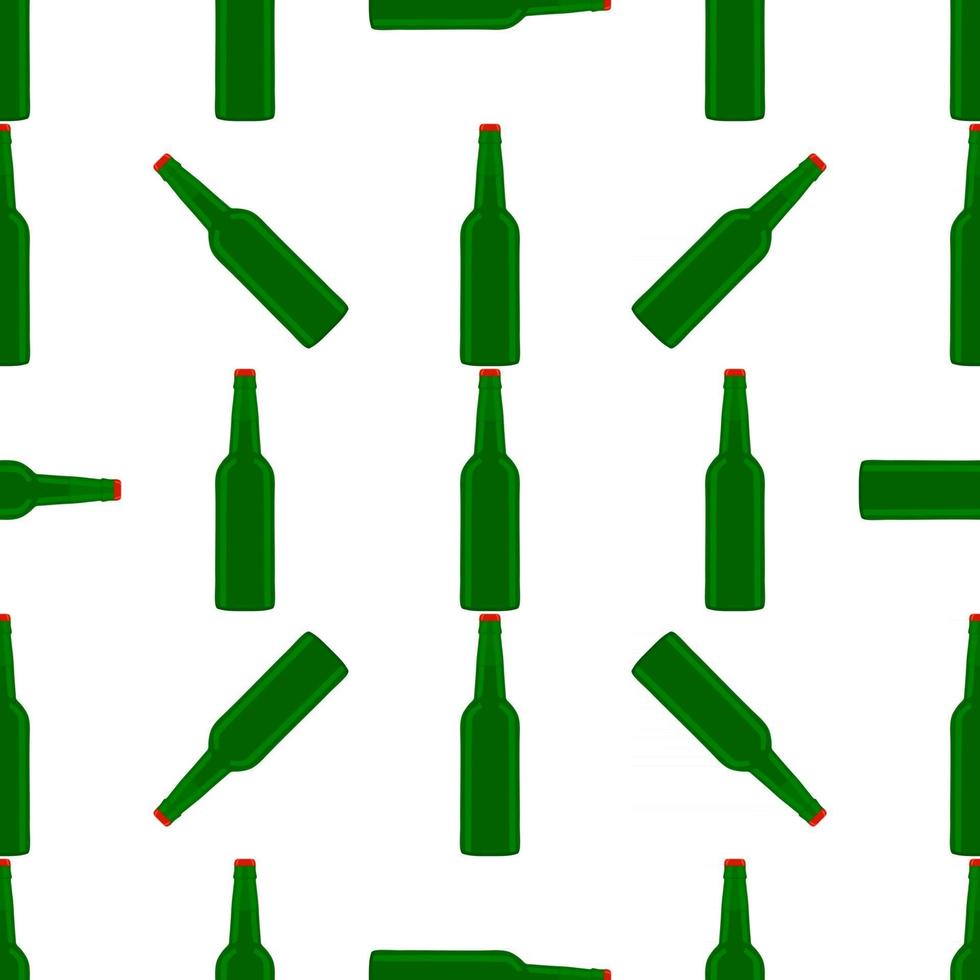 Illustration on theme seamless beer glass bottles with lid for brewery vector