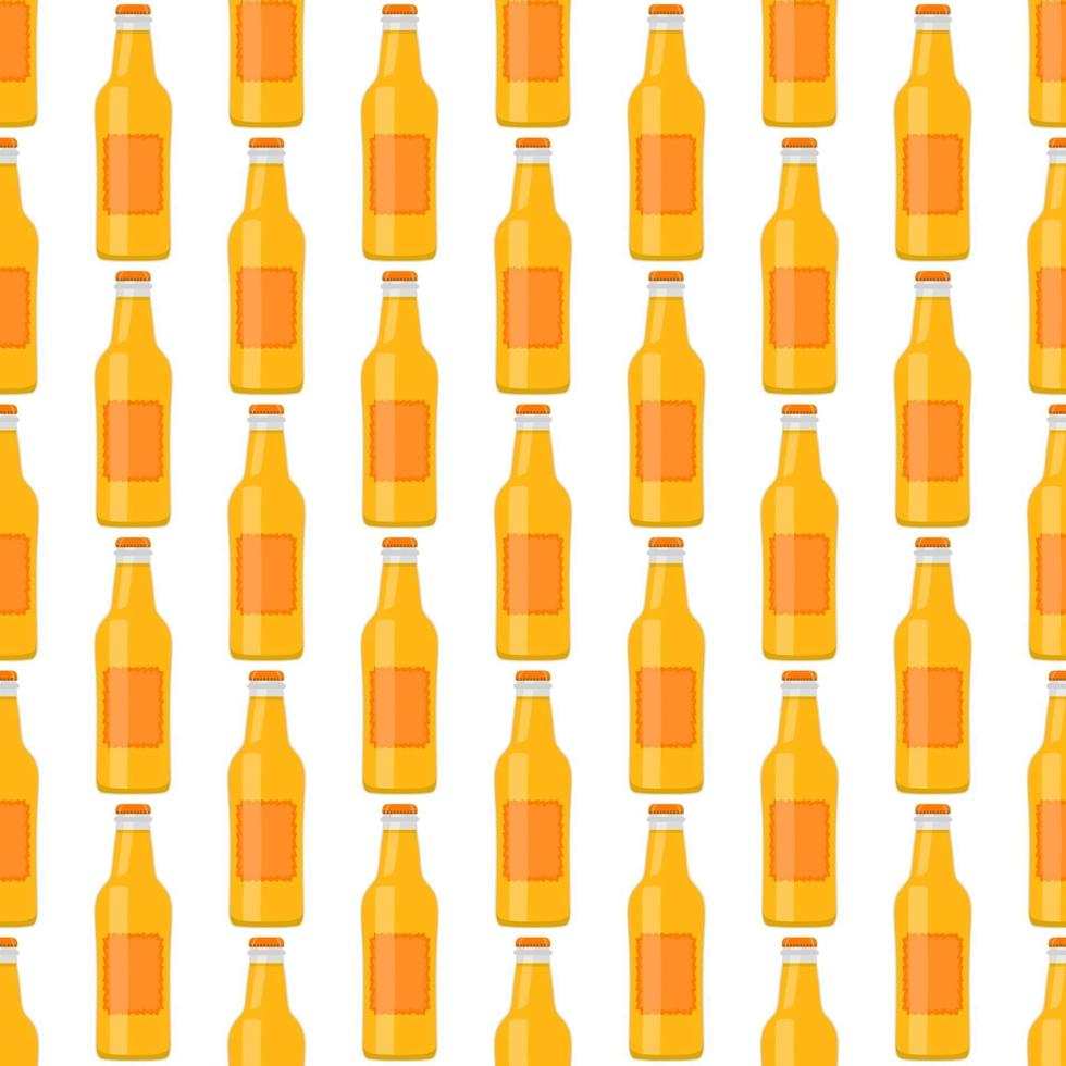 Illustration on theme seamless beer glass bottles with lid for brewery vector